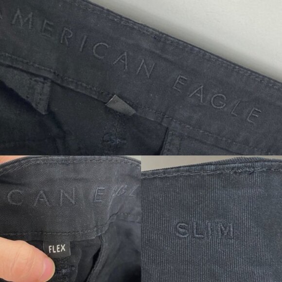 American Eagle 2020 Black Slim Jeans Size 32 x 34 Flex Zipper Fly Stretch Denim - Picture 6 of 13